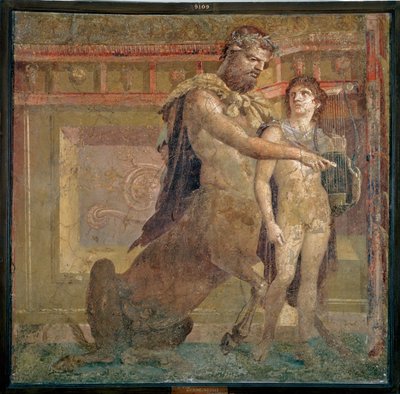 De opvoeding van Achilles door Chiron, uit Herculaneum door Unbekannt Unbekannt